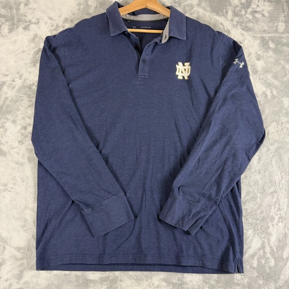 Under Armour Other - Notre Dame Fighting Irish Mens 2XL Under Armour HeatGear Long Sleeve Polo Shirt